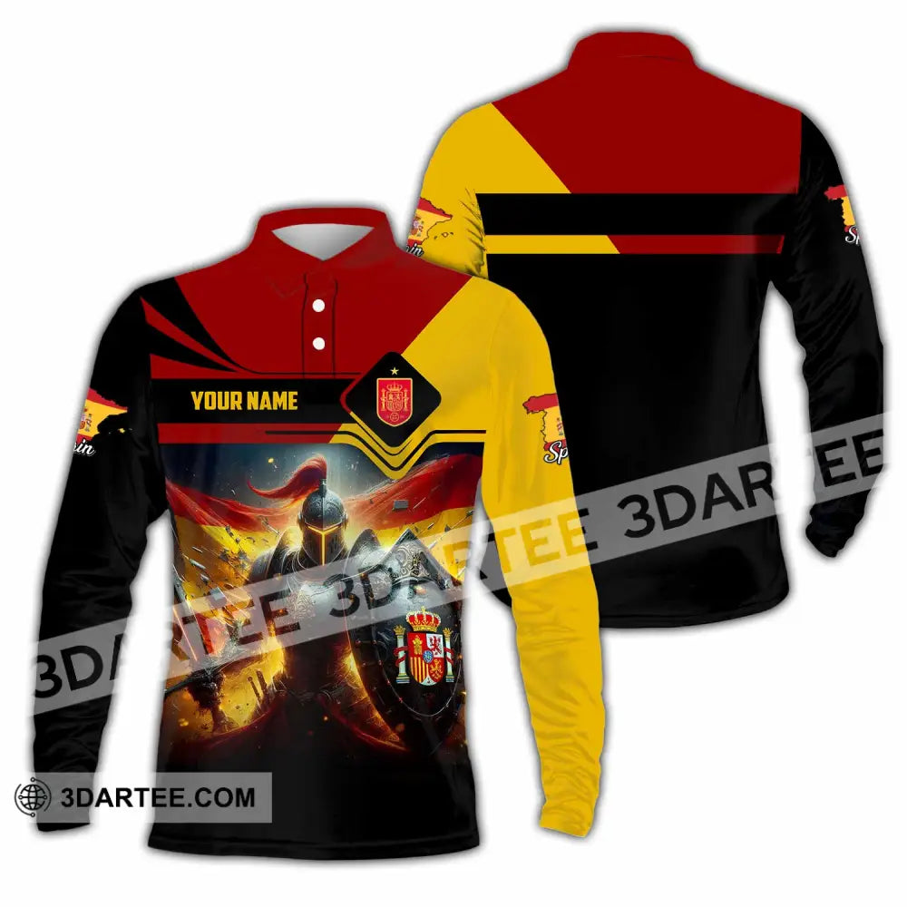 Unisex Shirt - Custom Spain Shirt Long Sleeve Polo / S T-shirt