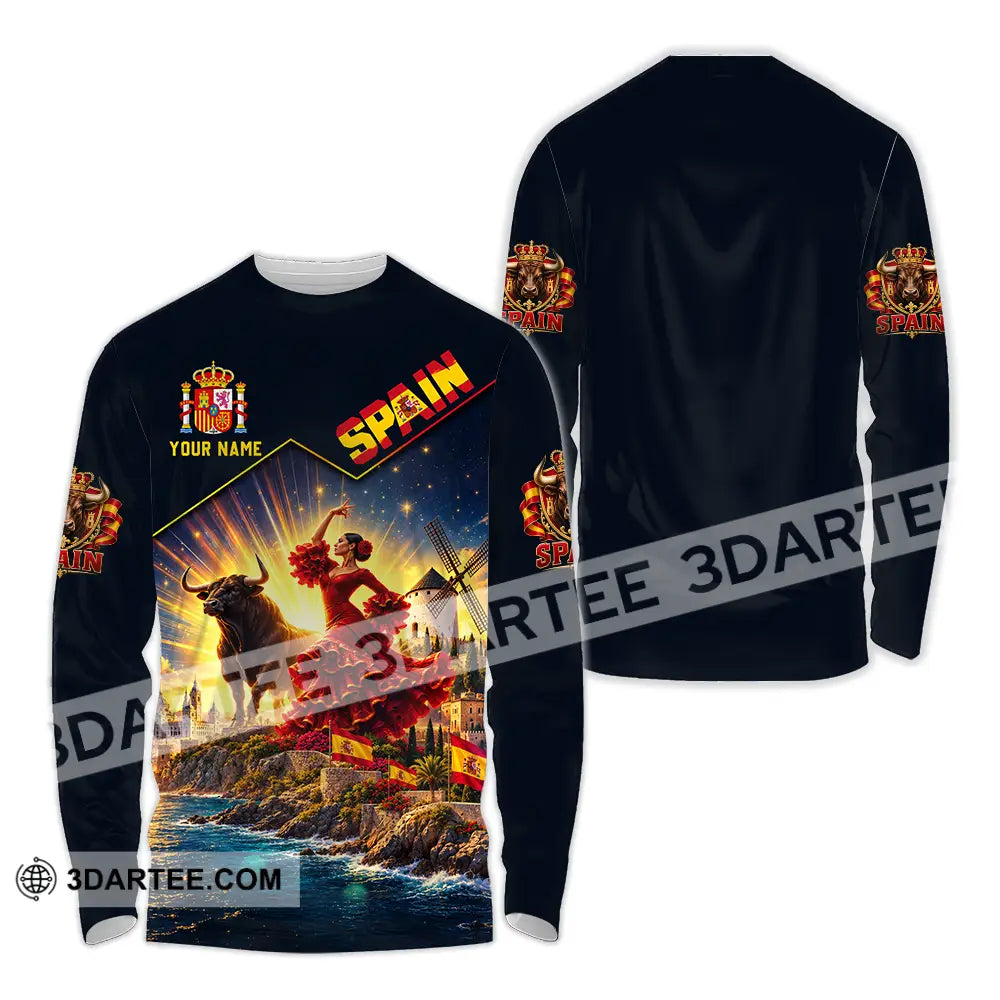 Unisex Shirt - Custom Spain Shirt - Long Sleeve Shirt / S - T-shirt