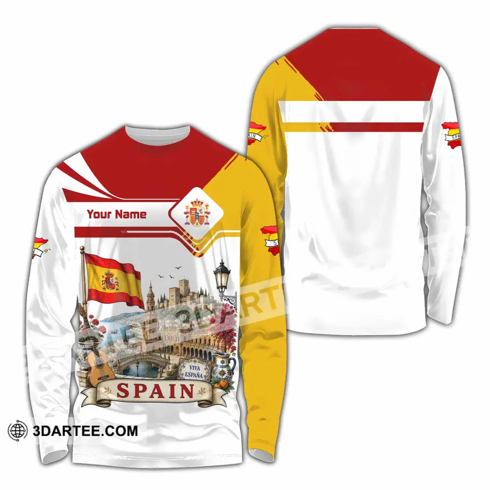 Unisex Shirt - Custom Spain Shirt - Long Sleeve Shirt / S - T-shirt