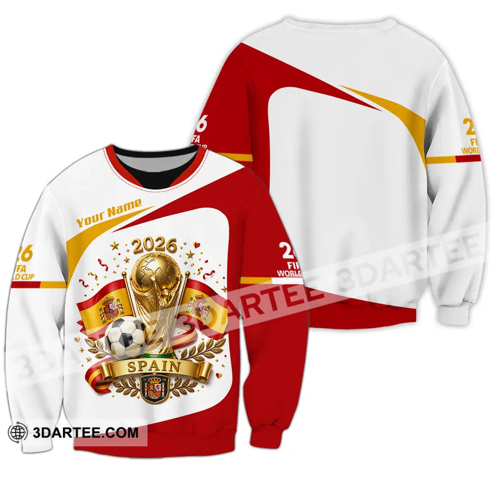 Unisex Shirt - Custom Spain World Cup 2026 Shirt - Long Sleeve / S - T-shirt