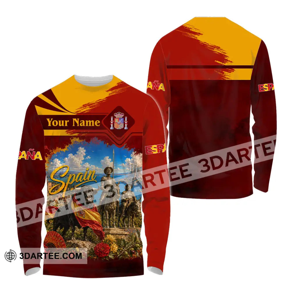 Unisex Shirt - Custom Spain Shirt - Long Sleeve Shirt / S - T-shirt