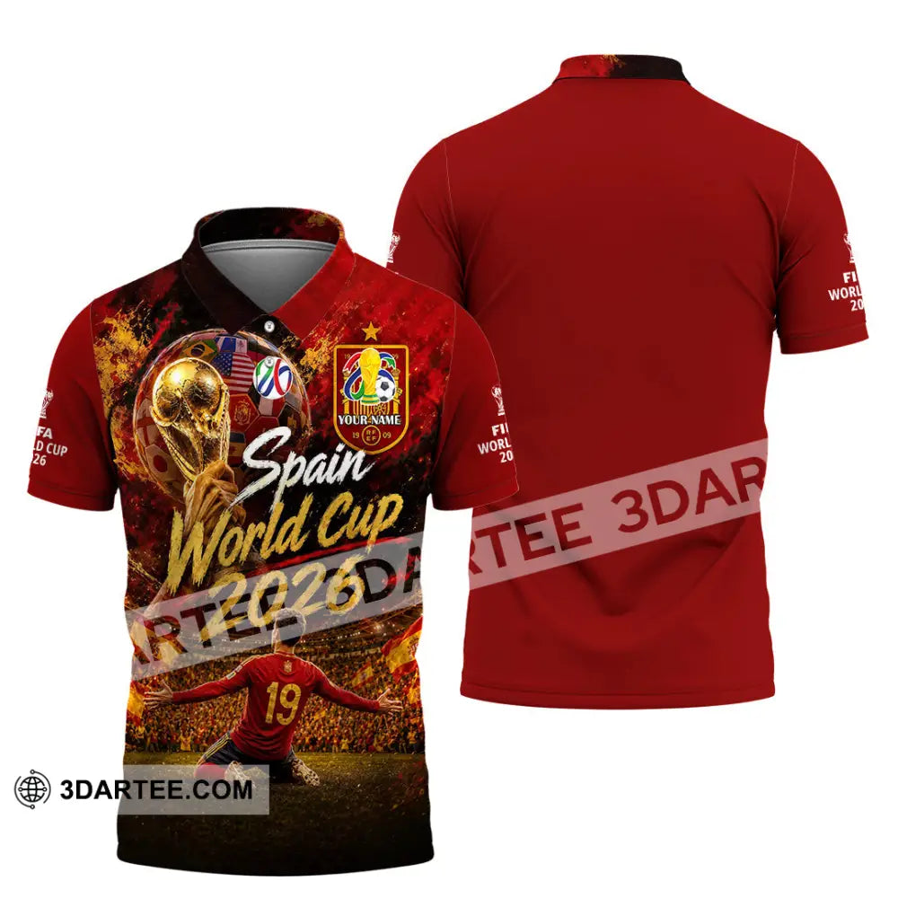 Unisex Shirt - Custom Spain World Cup 2026 Shirt - Polo Shirt / S - T-shirt