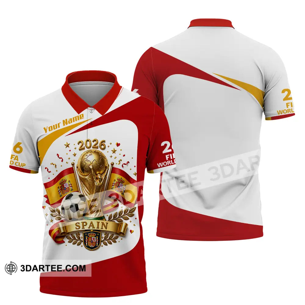 Unisex Shirt - Custom Spain World Cup 2026 Shirt - Polo Shirt / S - T-shirt