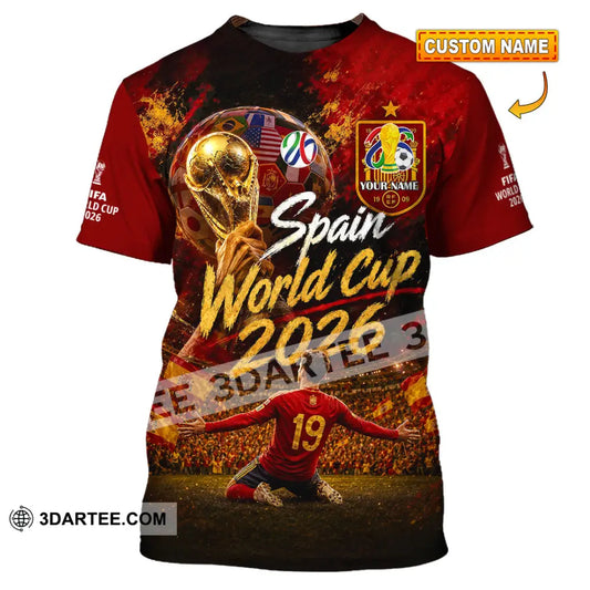 Unisex Shirt - Custom Spain World Cup 2026 Shirt - T-shirt