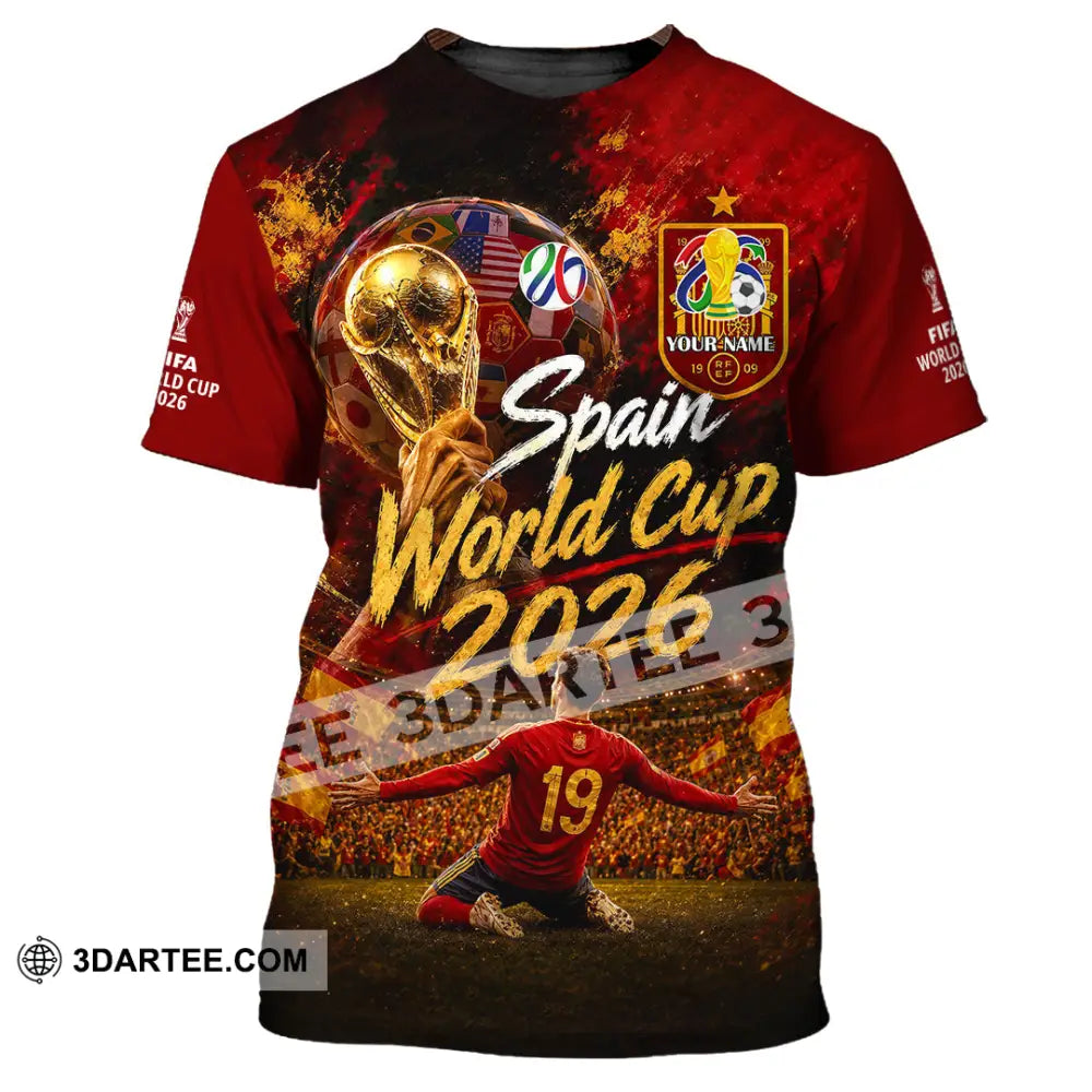 Unisex Shirt - Custom Spain World Cup 2026 Shirt - T-Shirt / S - T-shirt