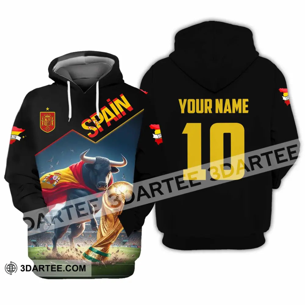 Unisex Shirt - Custom Spain World Cup 2026 3D Shirt Hoodie / S T-shirt