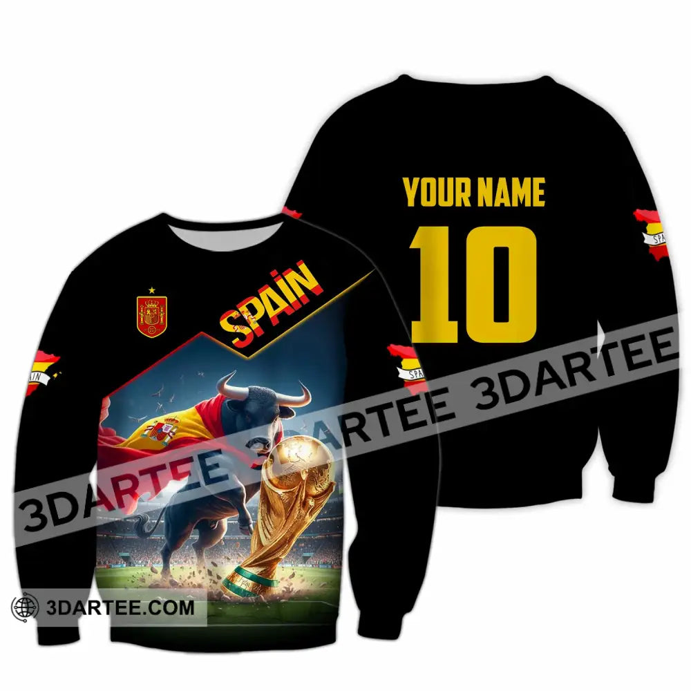 Unisex Shirt - Custom Spain World Cup 2026 3D Shirt Long Sleeve / S T-shirt