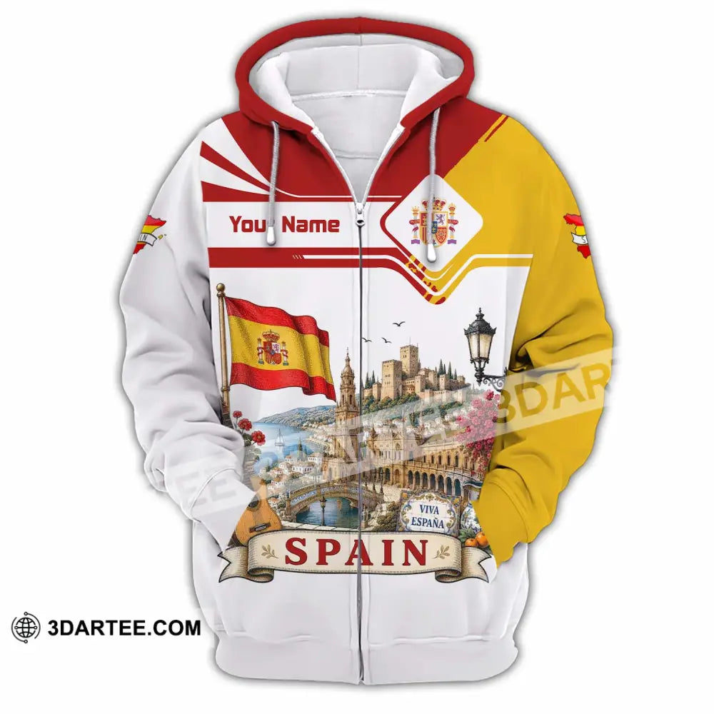 Unisex Shirt - Custom Spain Shirt - Zipper Hoodie / S - T-shirt