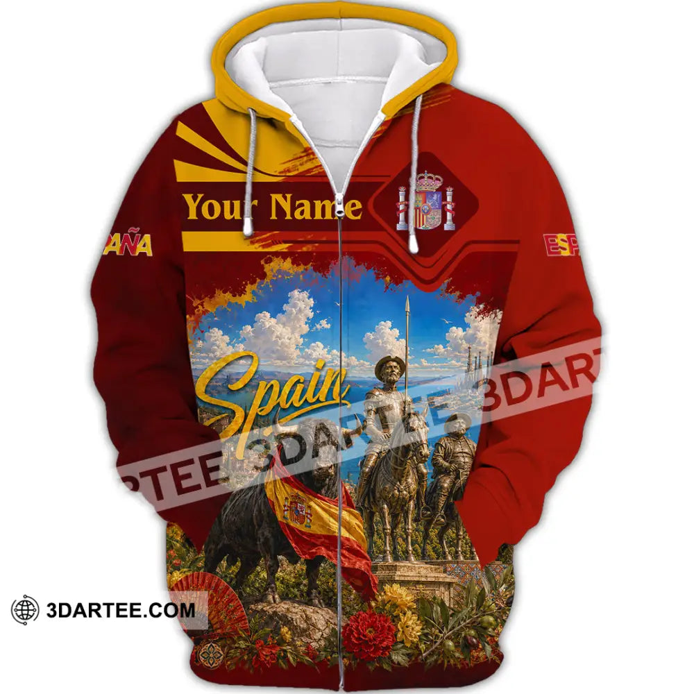 Unisex Shirt - Custom Spain Shirt - Zipper Hoodie / S - T-shirt
