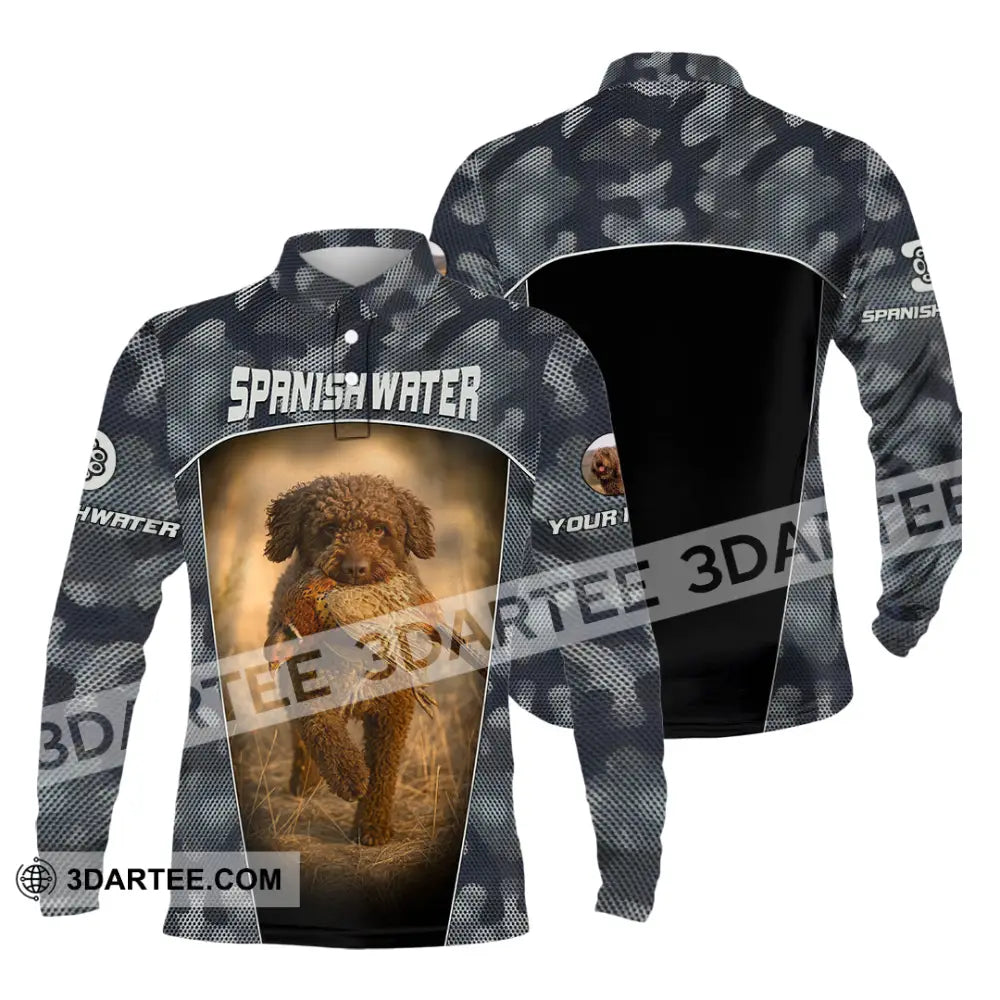 Unisex Shirt - Custom Spanish Water Dog Lover Shirt Long Sleeve Polo / S T-shirt