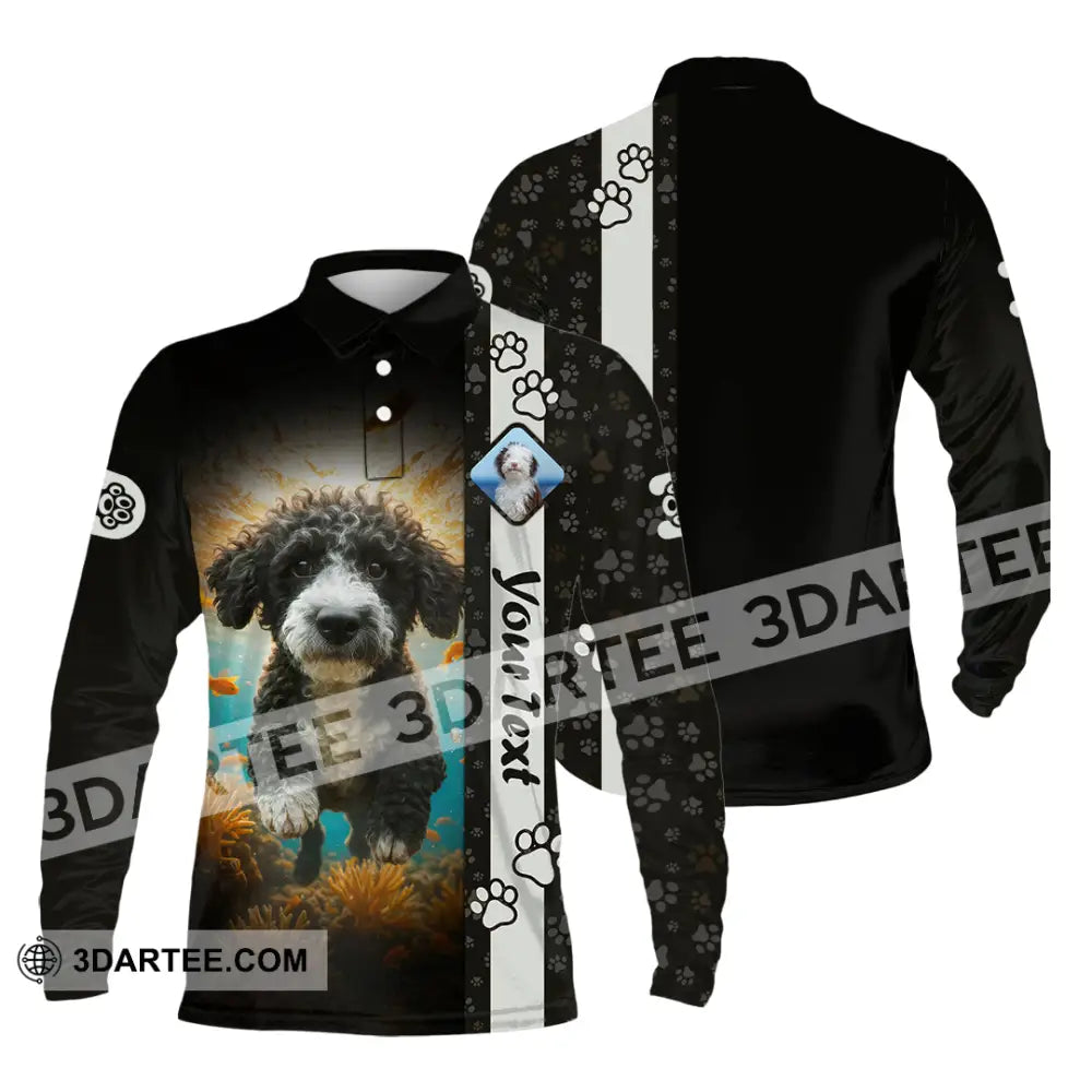 Unisex Shirt - Custom Spanish Water Pet Lover Shirt Long Sleeve Polo / S T-shirt