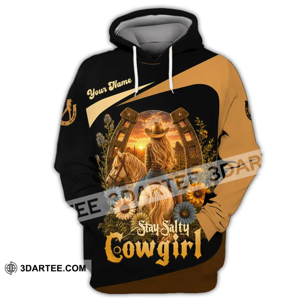 Unisex Shirt - Custom Stay Salty Cowgirl Shirt - Hoodie / S - T-shirt