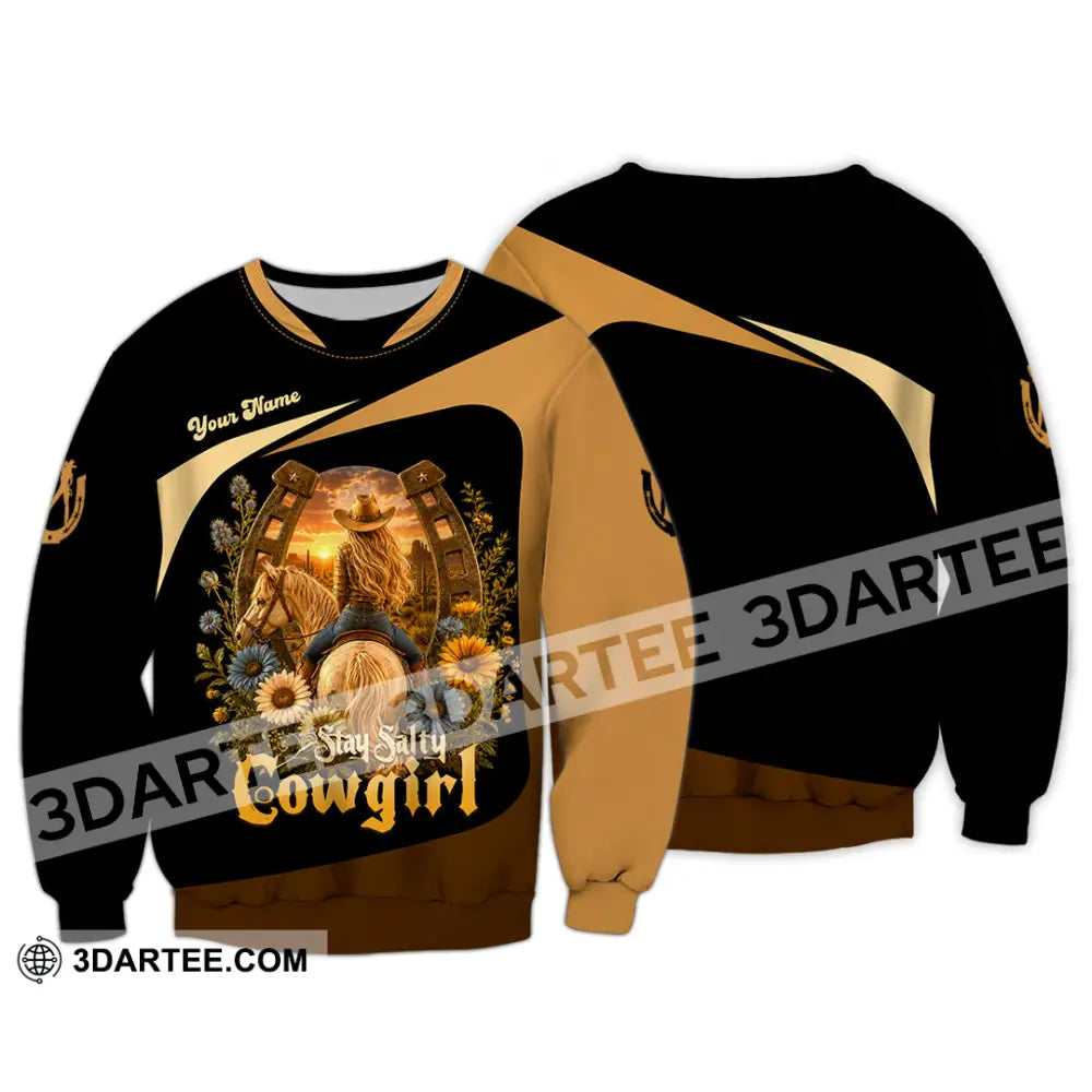 Unisex Shirt - Custom Stay Salty Cowgirl Shirt - Long Sleeve / S - T-shirt