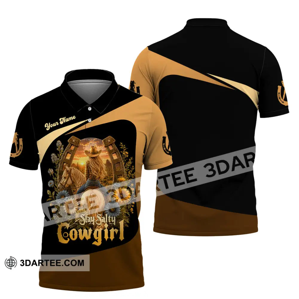 Unisex Shirt - Custom Stay Salty Cowgirl Shirt - Polo Shirt / S - T-shirt