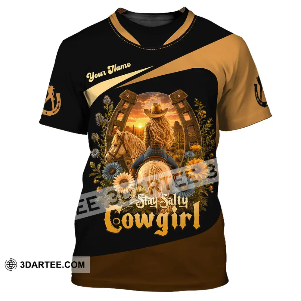 Unisex Shirt - Custom Stay Salty Cowgirl Shirt - T-Shirt / S - T-shirt