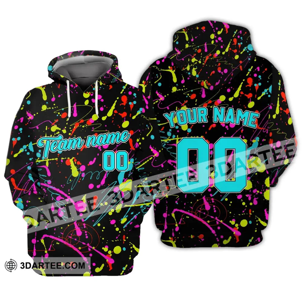 Unisex Shirt - Custom Stitched Splashes Graffiti Pattern T-Shirt Personalized Light Color Hoodie /