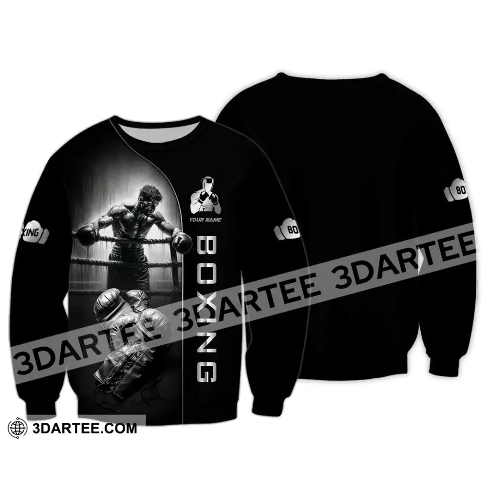 Unisex Shirt - Custom Strong Men Boxing Lover Sport Shirt Long Sleeve / S T-shirt