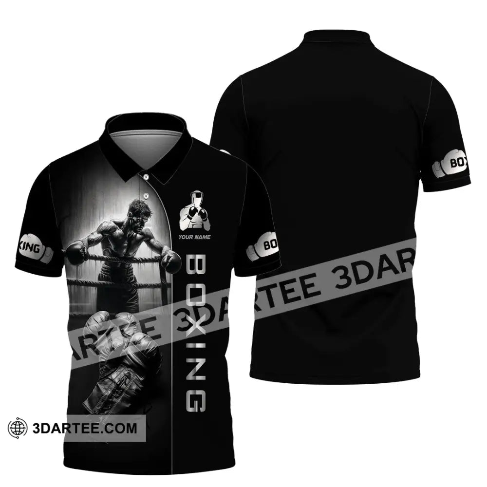 Unisex Shirt - Custom Strong Men Boxing Lover Sport Shirt Polo Shirt / S T-shirt