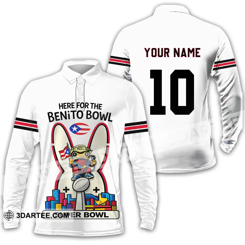 Unisex Shirt - Custom Super Bowl 3D Shirt Long Sleeve Polo / S T-shirt