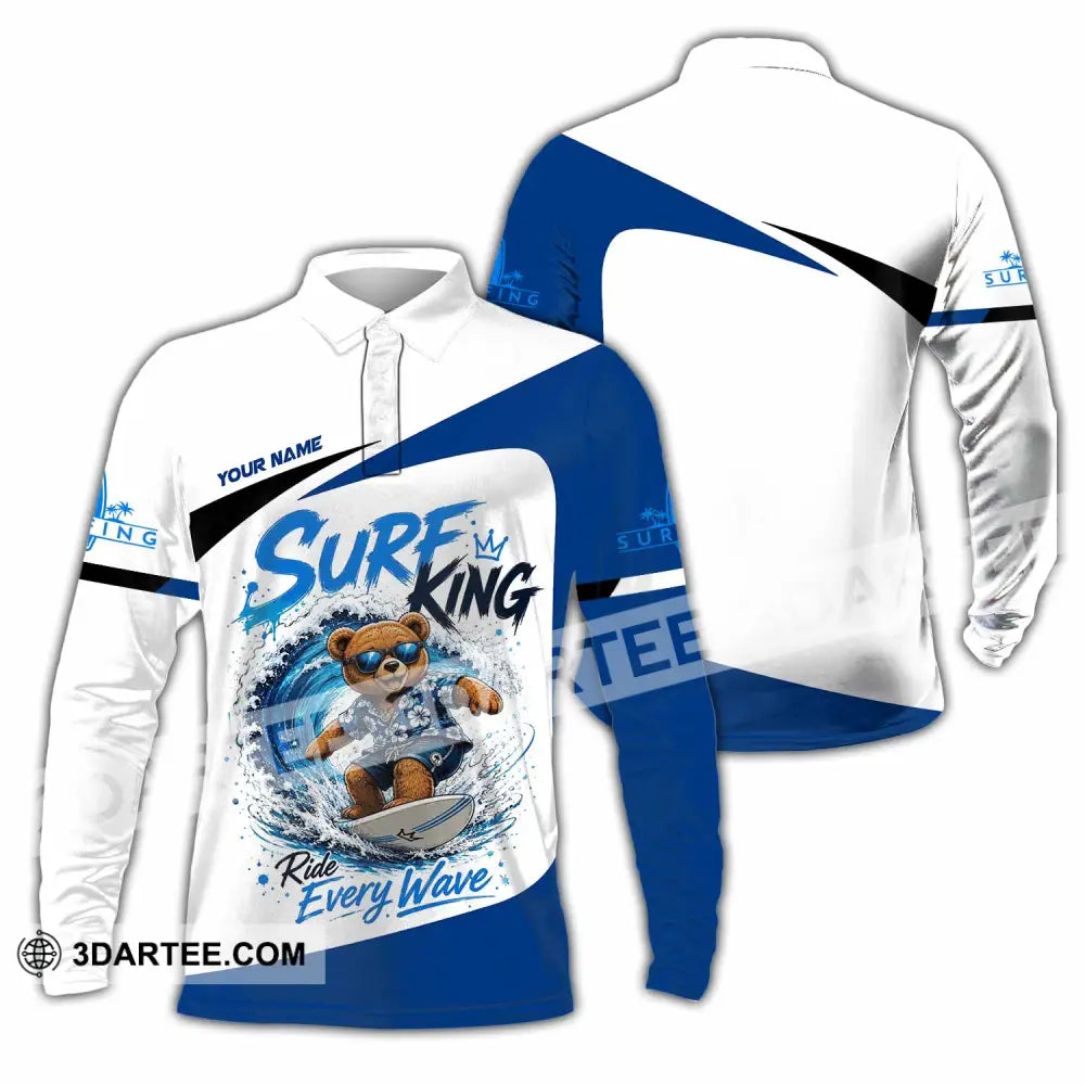 Unisex Shirt - Custom Surf King Shirt - Long Sleeve Polo / S - T-shirt