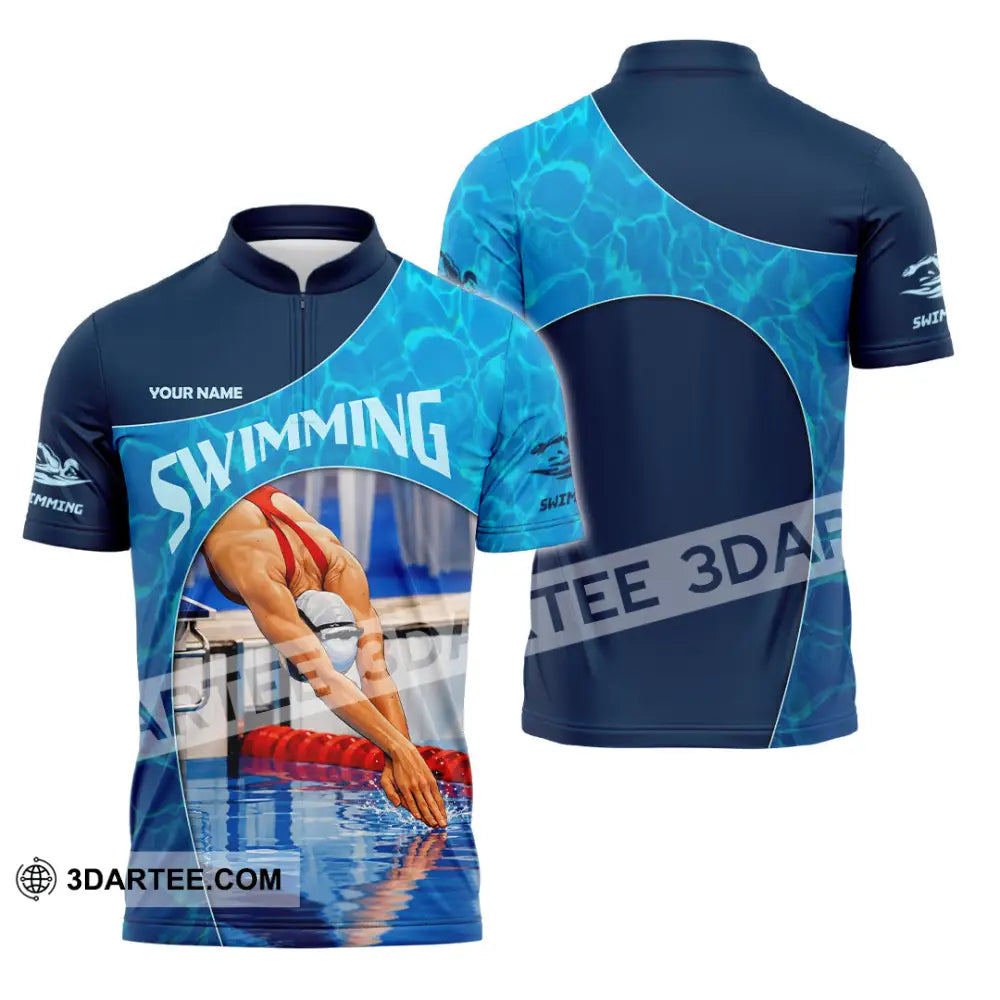 Unisex Shirt - Custom Surf King Shirt - Zipper Polo Shirt / S - T-shirt