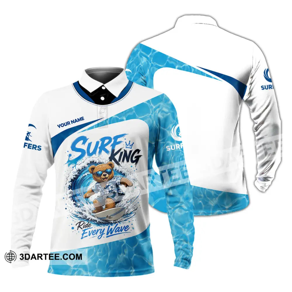 Unisex Shirt - Custom Surfing Shirt - Long Sleeve Polo / S - T-shirt