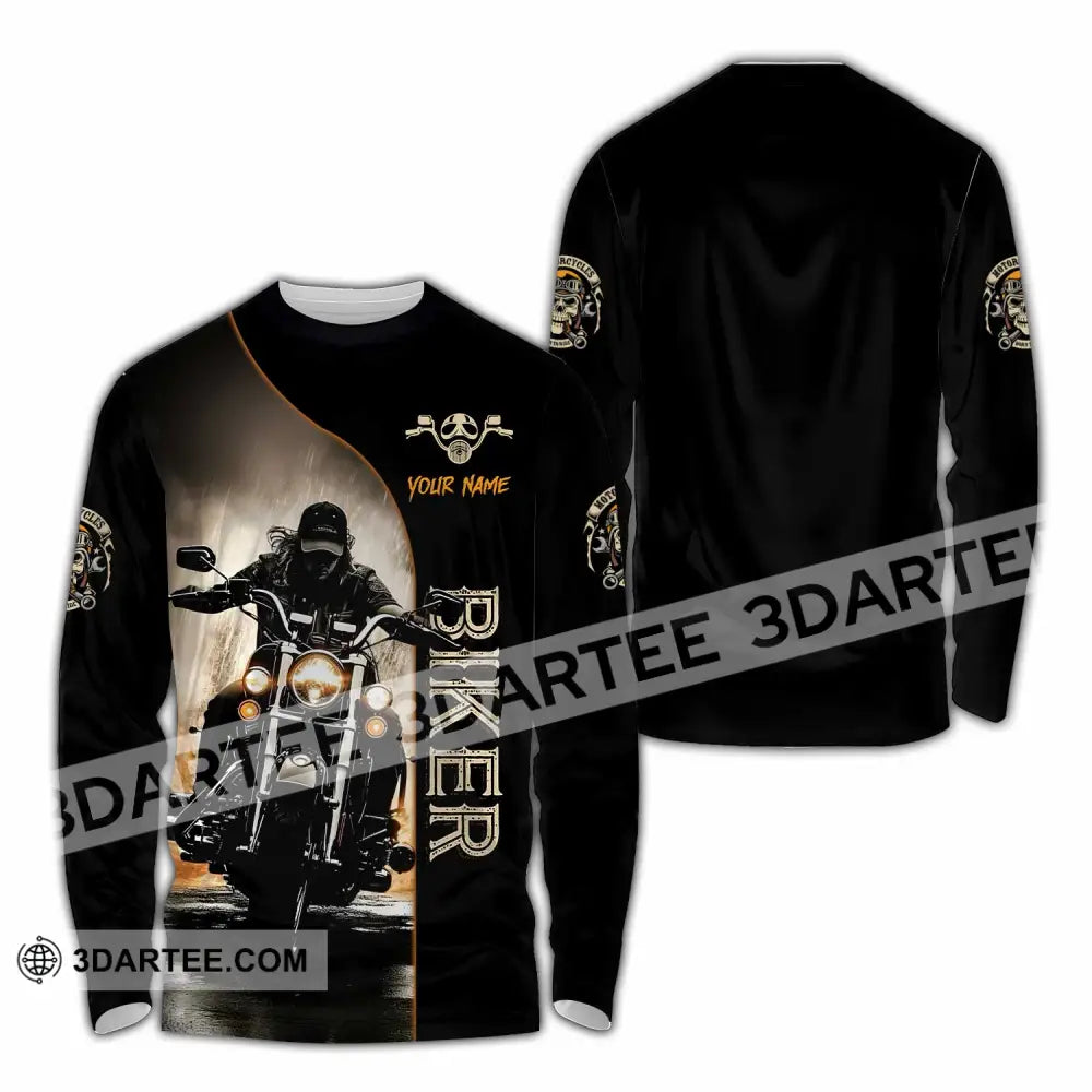 Unisex Shirt - Custom Swag Biker Biker Lover Sporty Shirt Long Sleeve Shirt / S T-shirt