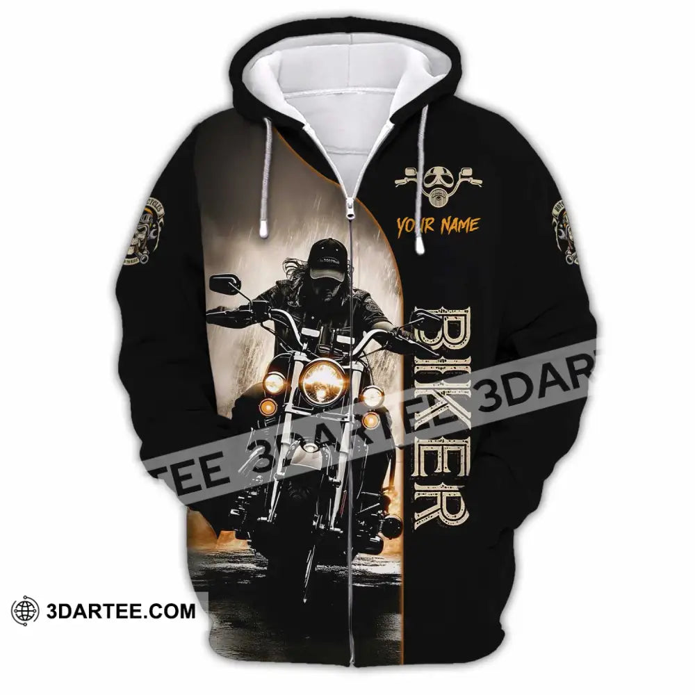 Unisex Shirt - Custom Swag Biker Biker Lover Sporty Shirt Zipper Hoodie / S T-shirt