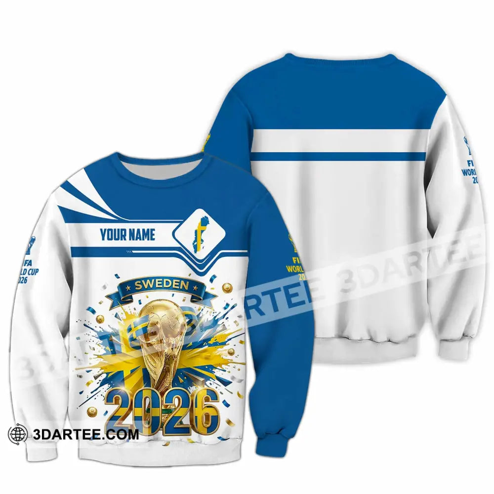 Unisex Shirt - Custom Sweden World Cup 2026 3D Shirt - Long Sleeve / S - T-shirt