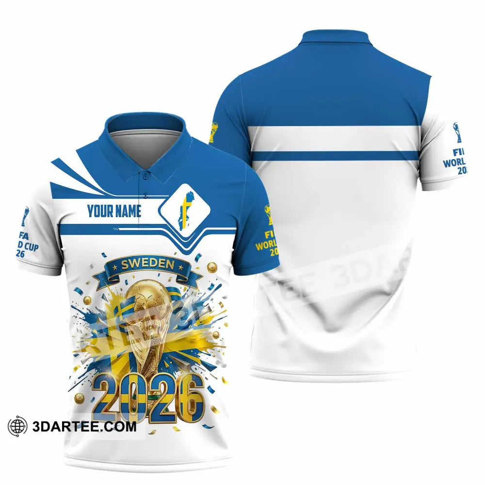 Unisex Shirt - Custom Sweden World Cup 2026 3D Shirt - Polo Shirt / S - T-shirt