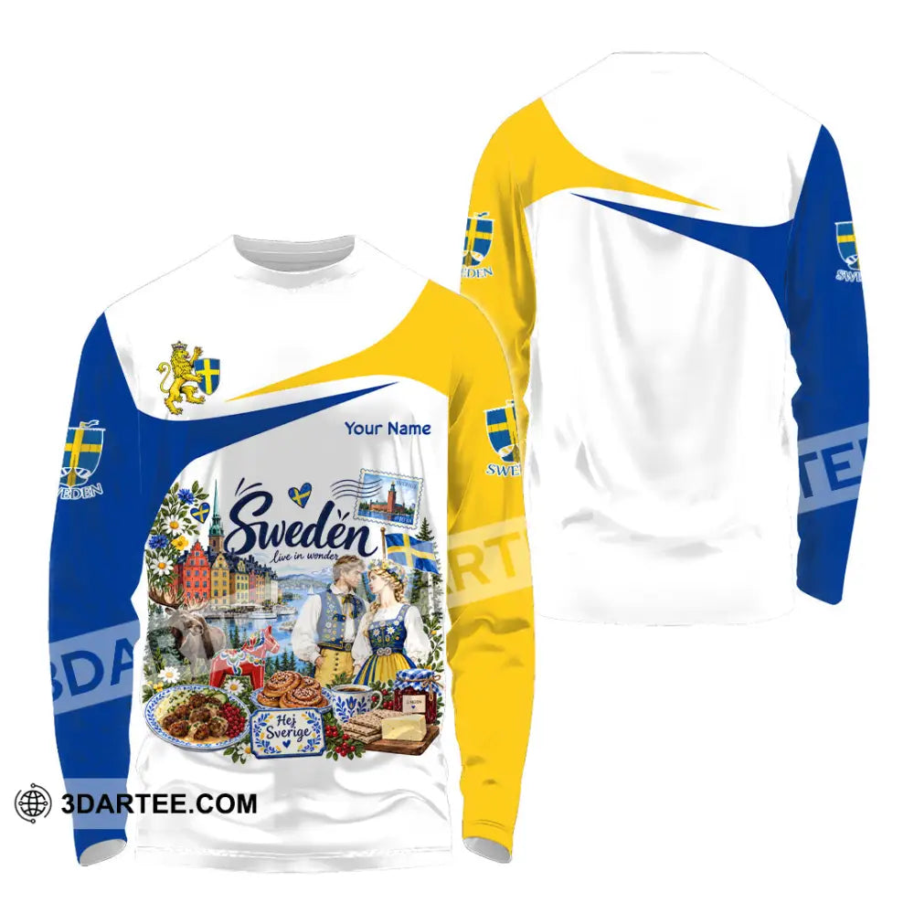 Unisex Shirt - Custom Sweden Shirt - Long Sleeve Shirt / S - T-shirt
