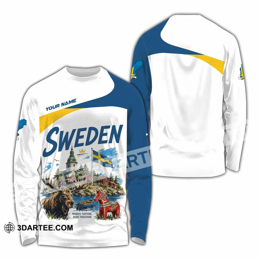 Unisex Shirt - Custom Sweden Shirt - Long Sleeve Shirt / S - T-shirt