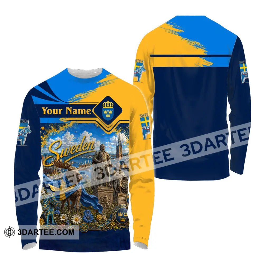 Unisex Shirt - Custom Sweden Shirt - Long Sleeve Shirt / S - T-shirt