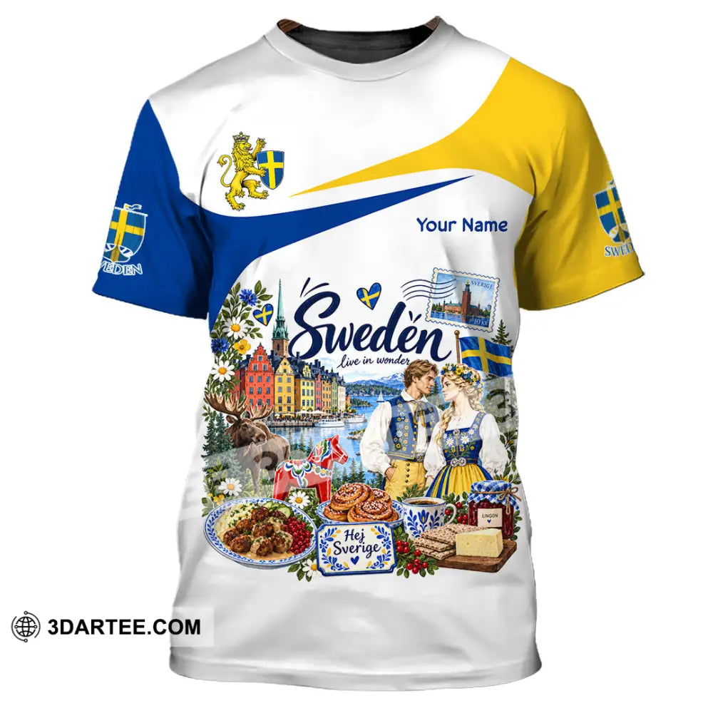 Unisex Shirt - Custom Sweden Shirt - T-Shirt / S - T-shirt