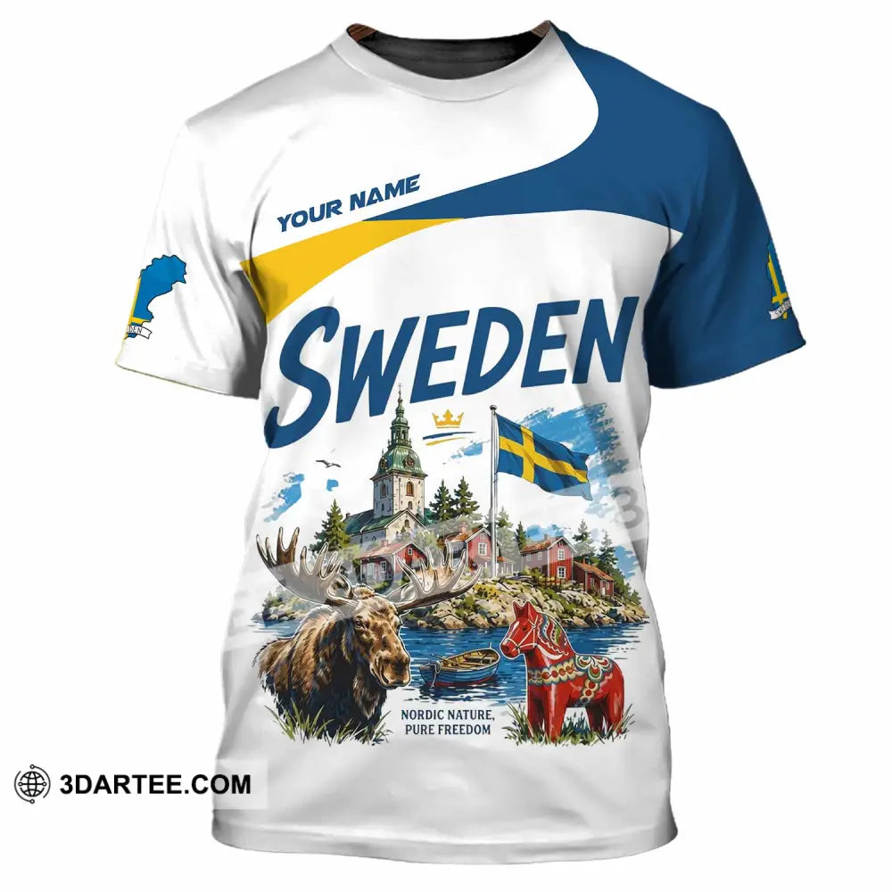Unisex Shirt - Custom Sweden Shirt - T-Shirt / S - T-shirt