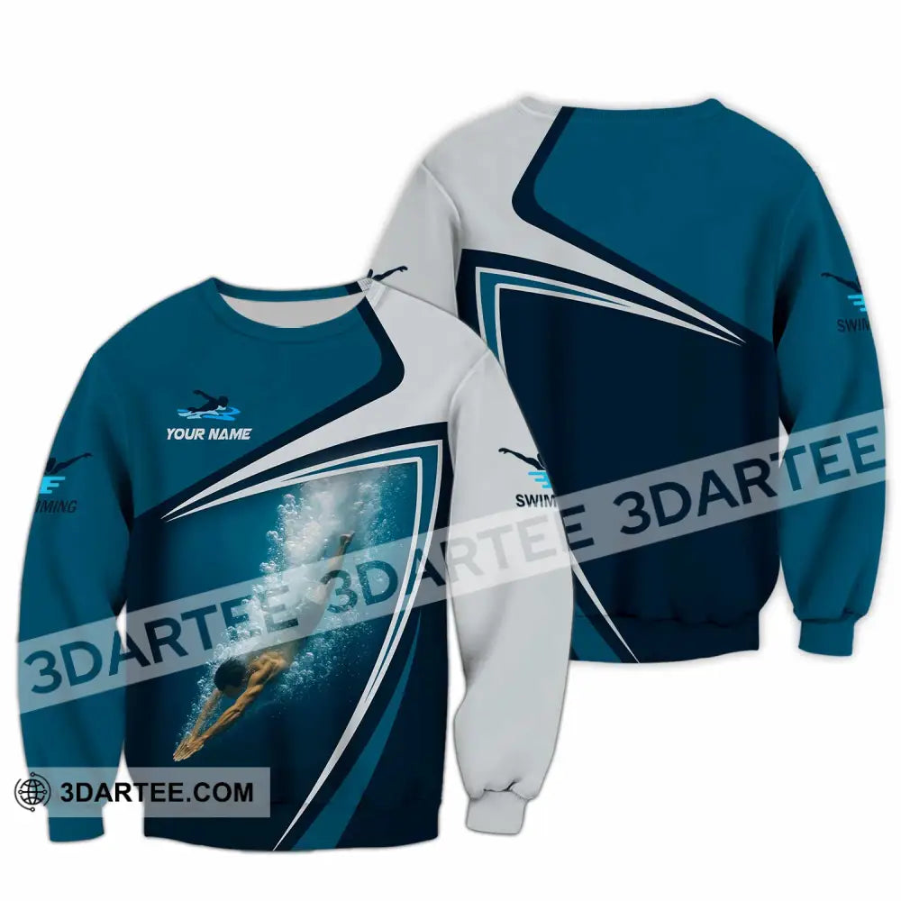 Unisex Shirt - Custom Swimming 3D Shirt - Long Sleeve / S - T-shirt