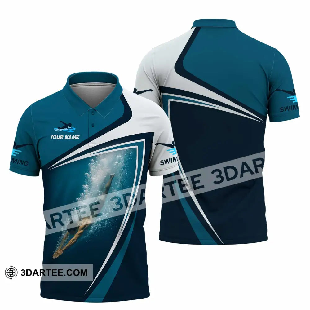 Unisex Shirt - Custom Swimming 3D Shirt - Polo Shirt / S - T-shirt
