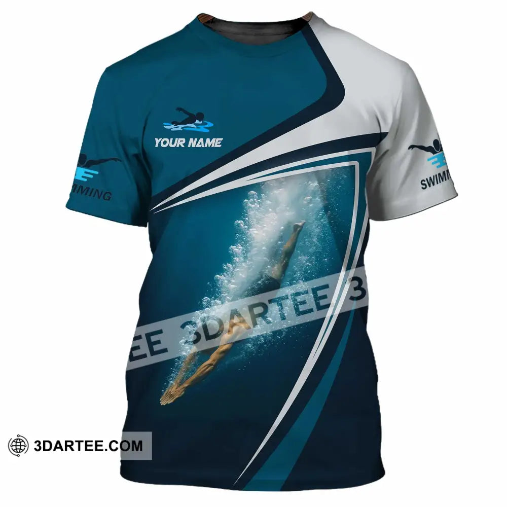Unisex Shirt - Custom Swimming 3D Shirt - T-Shirt / S - T-shirt