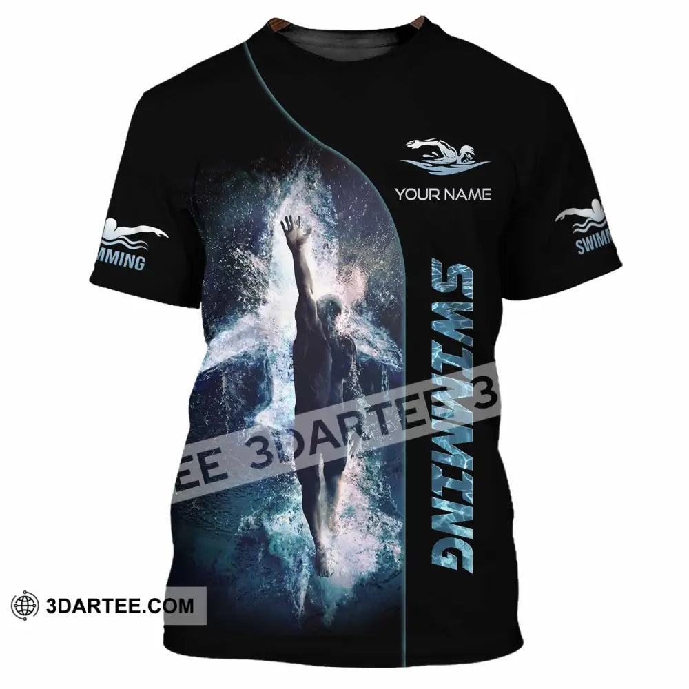 Unisex Shirt - Custom Swimming 3D Shirt T-Shirt / S T-shirt