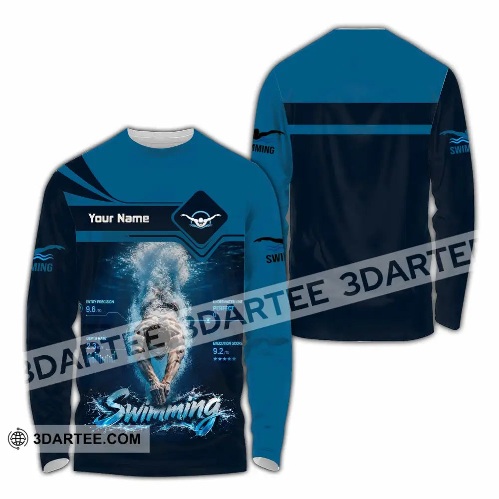 Unisex Shirt - Custom Swimming Shirt - Long Sleeve Shirt / S - T-shirt