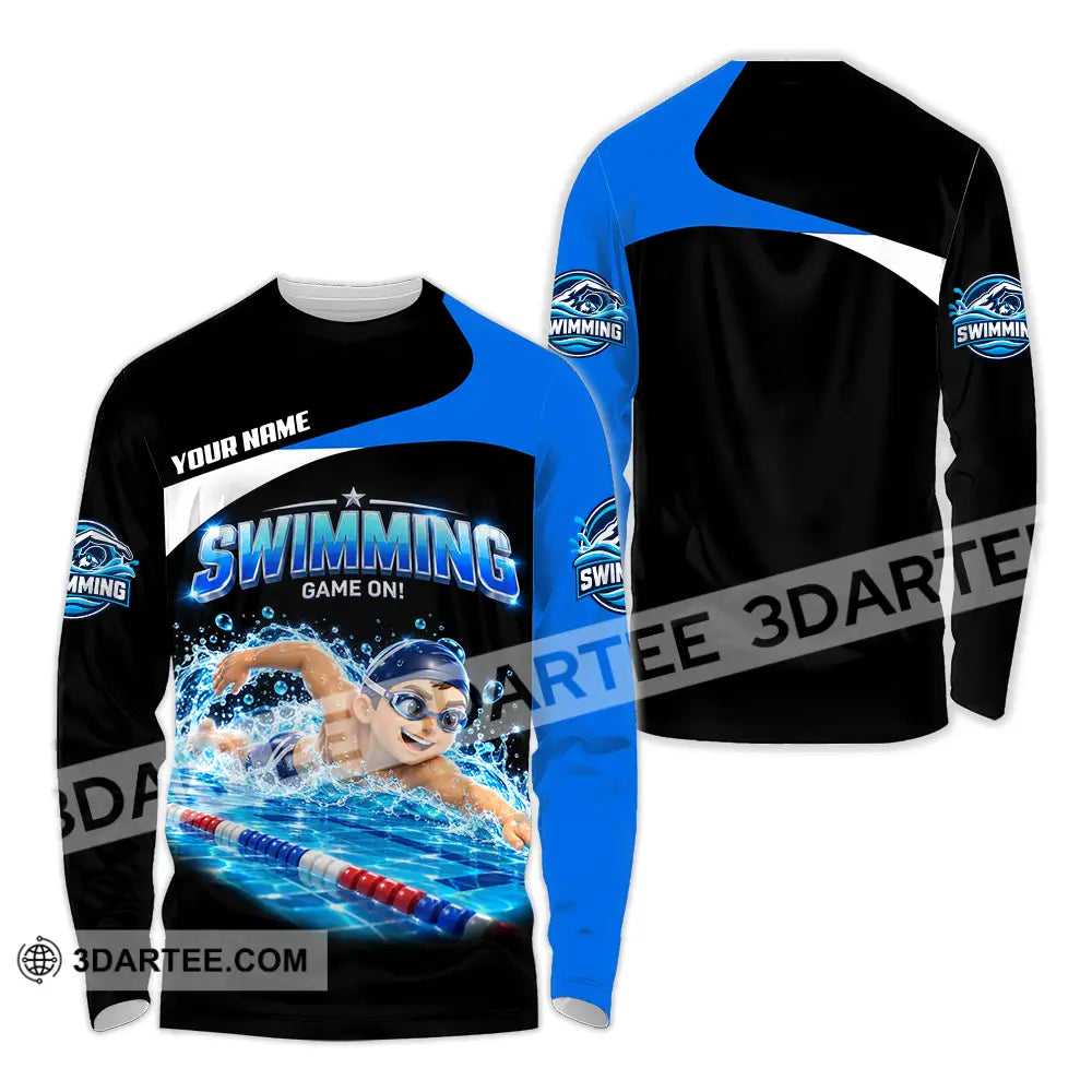 Unisex Shirt - Custom Swimming Shirt - Long Sleeve Shirt / S - T-shirt