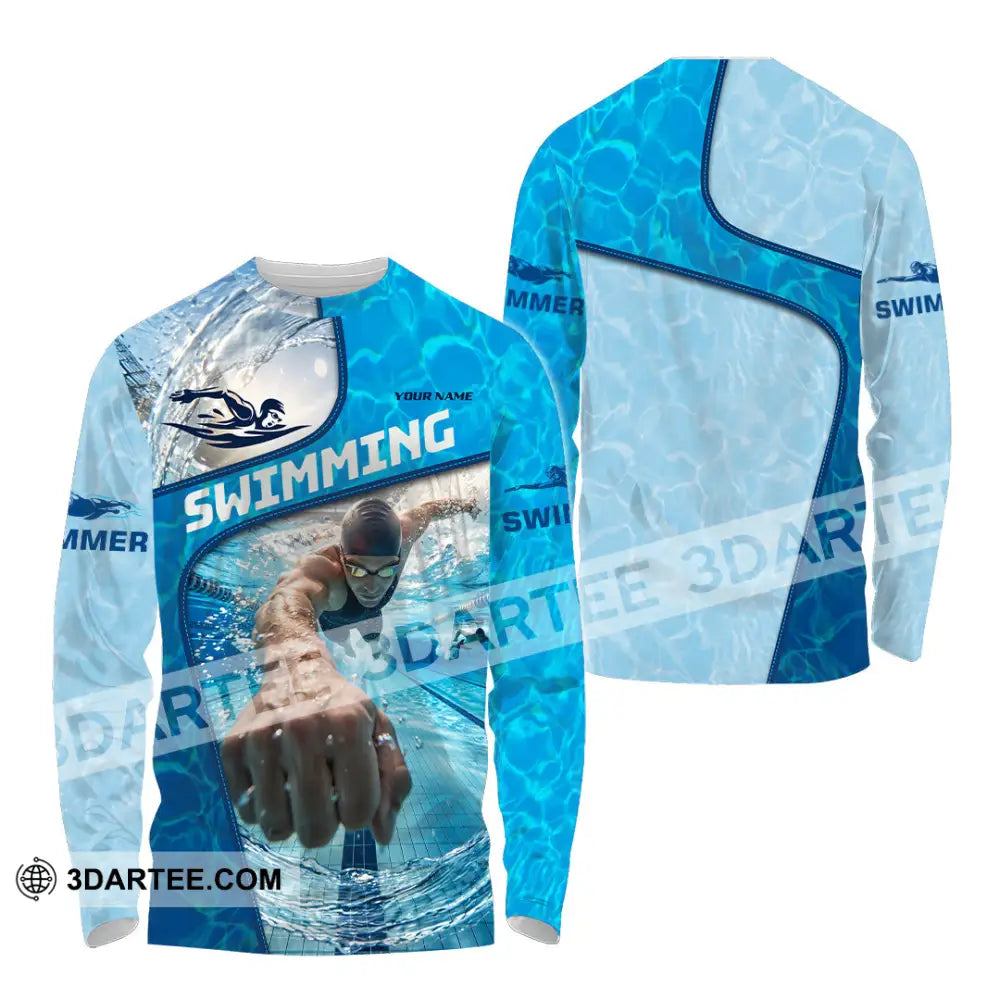 Unisex Shirt - Custom Swimming Shirt - Long Sleeve Shirt / S - T-shirt