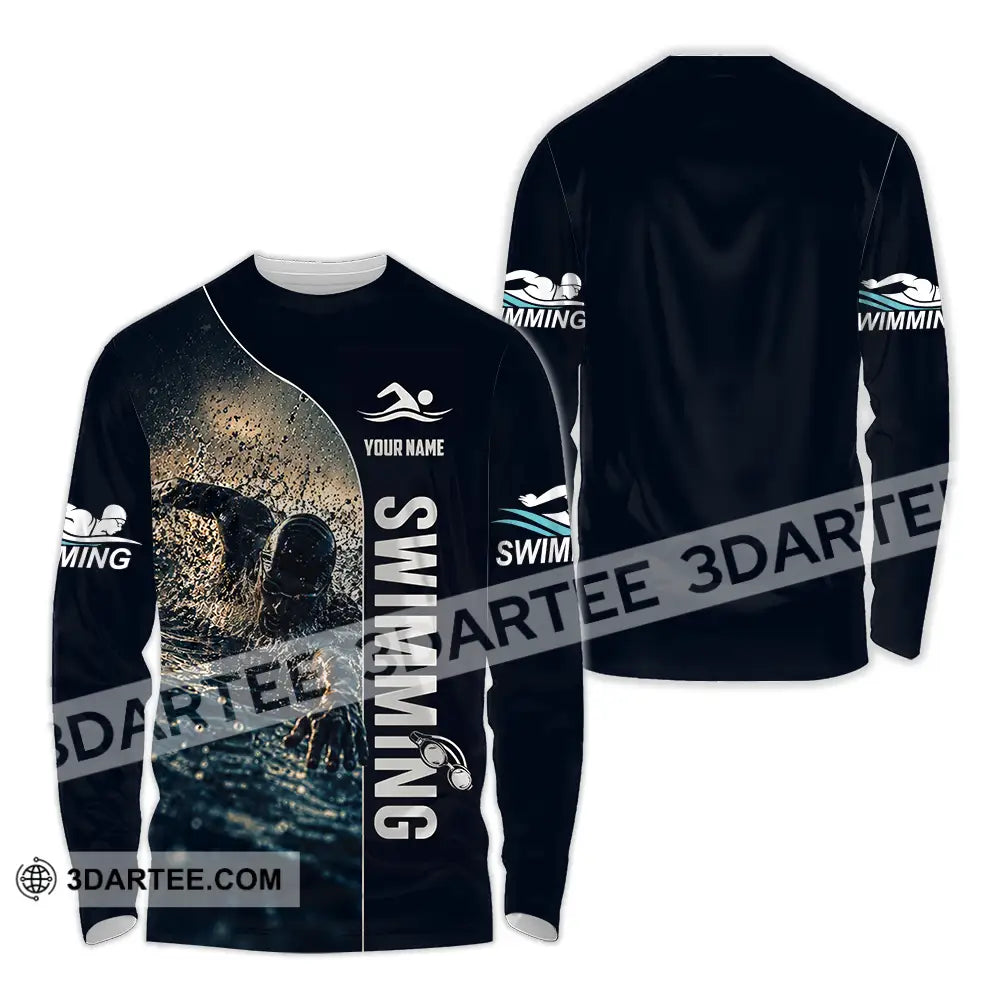 Unisex Shirt - Custom Swimming Shirt - Long Sleeve Shirt / S - T-shirt