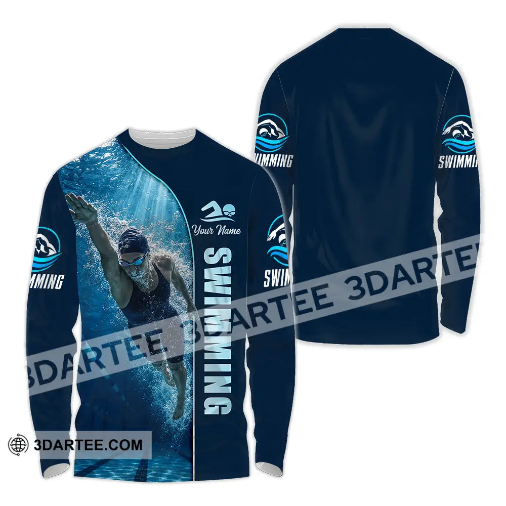 Unisex Shirt - Custom Swimming Shirt - Long Sleeve Shirt / S - T-shirt