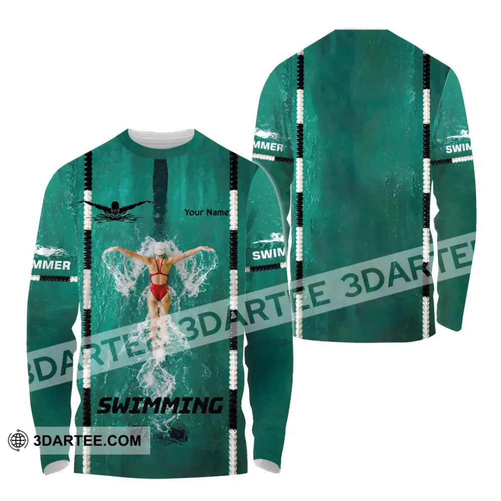 Unisex Shirt - Custom Swimming Shirt - Long Sleeve Shirt / S - T-shirt
