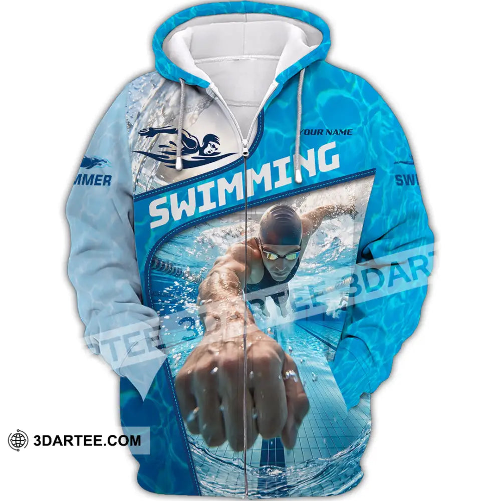 Unisex Shirt - Custom Swimming Shirt - Zipper Hoodie / S - T-shirt