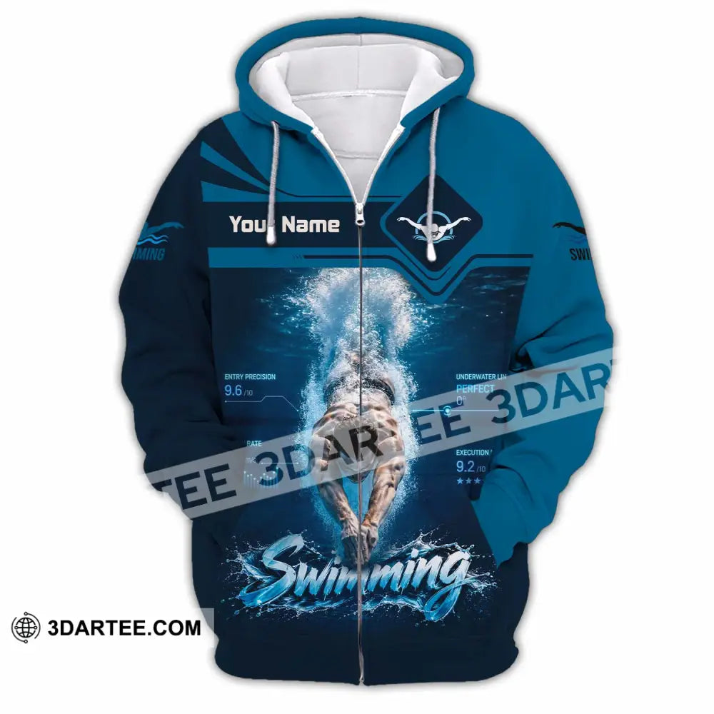 Unisex Shirt - Custom Swimming Shirt - Zipper Hoodie / S - T-shirt