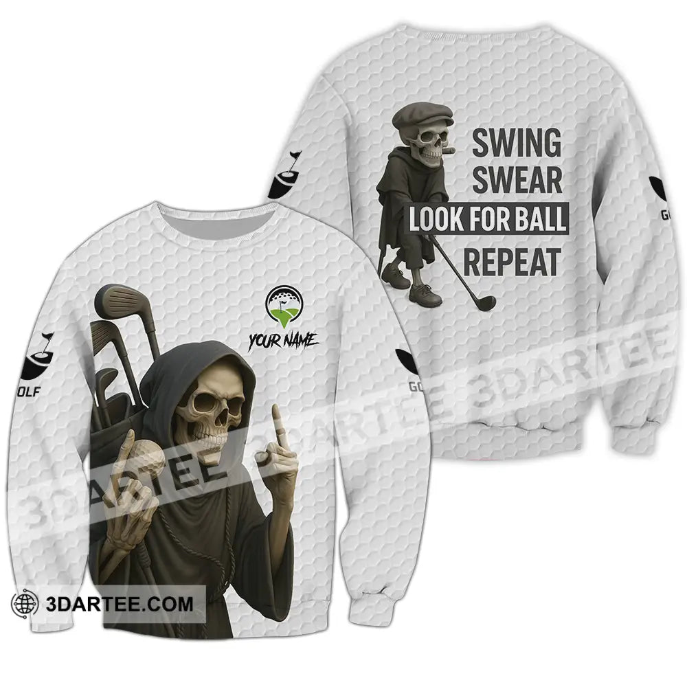 Unisex Shirt - Custom Swing Swear Look For Ball Repeat Shirt Long Sleeve / S T-shirt