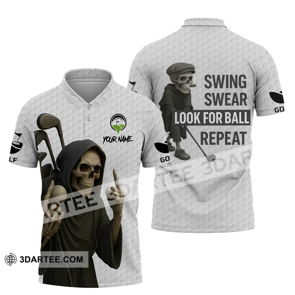 Unisex Shirt - Custom Swing Swear Look For Ball Repeat Shirt Polo Shirt / S T-shirt