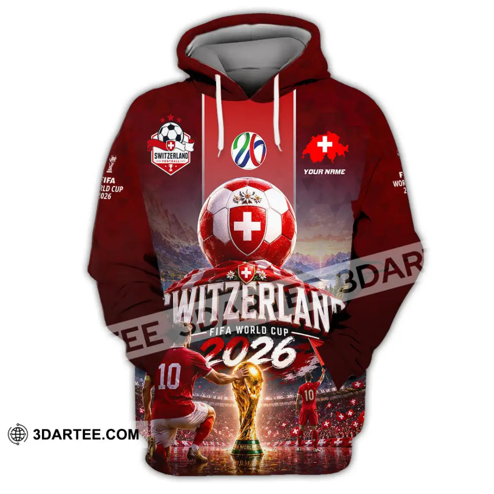 Unisex Shirt - Custom Switzerland World Cup 2026 Shirt - Hoodie / S - T-shirt